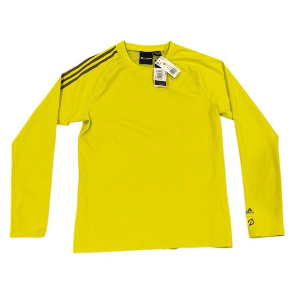 Adidas Ivy Park Peleton Shock Lime Focus Olive Yellow Medium Long Sleeve Mesh - Picture 1 of 8